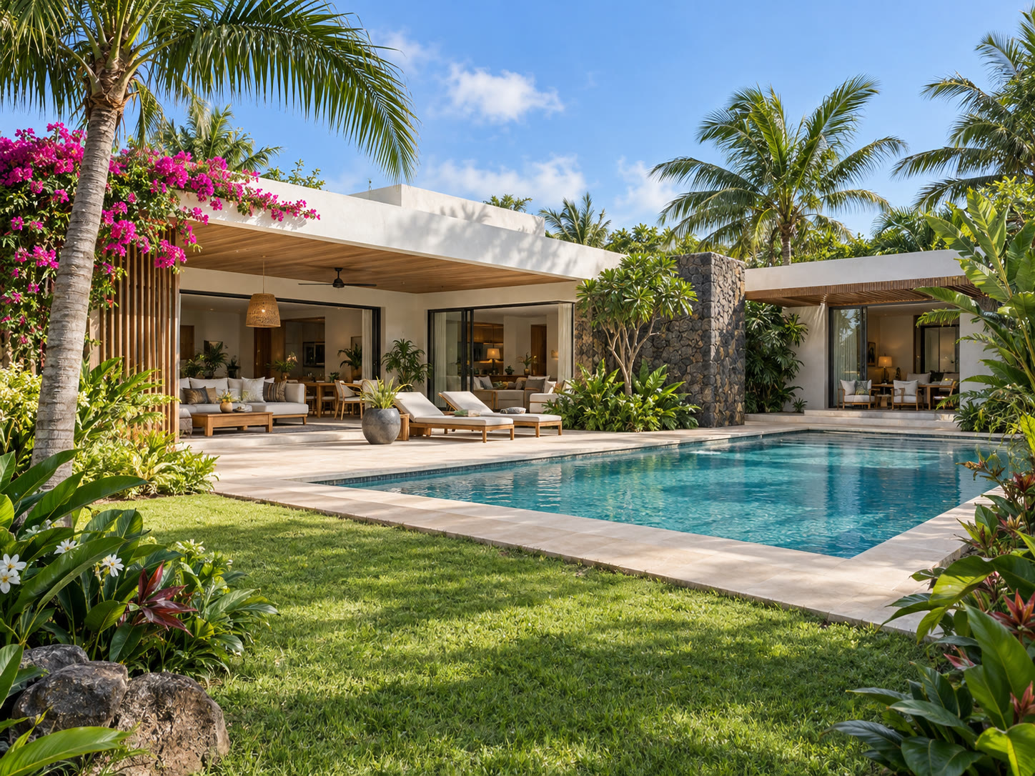 Contemporary tropical villa with a swimming pool